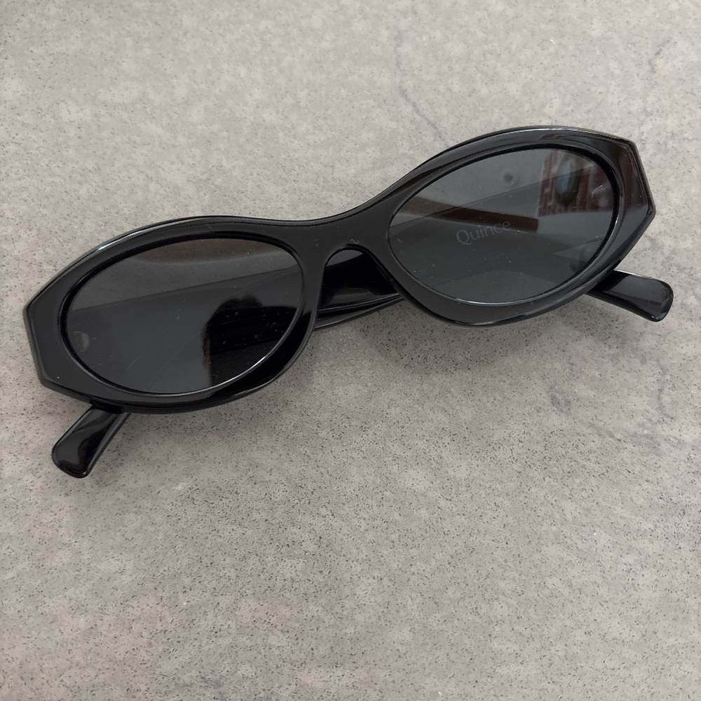 Quince Milan Black Sunglasses with Gray Lenses